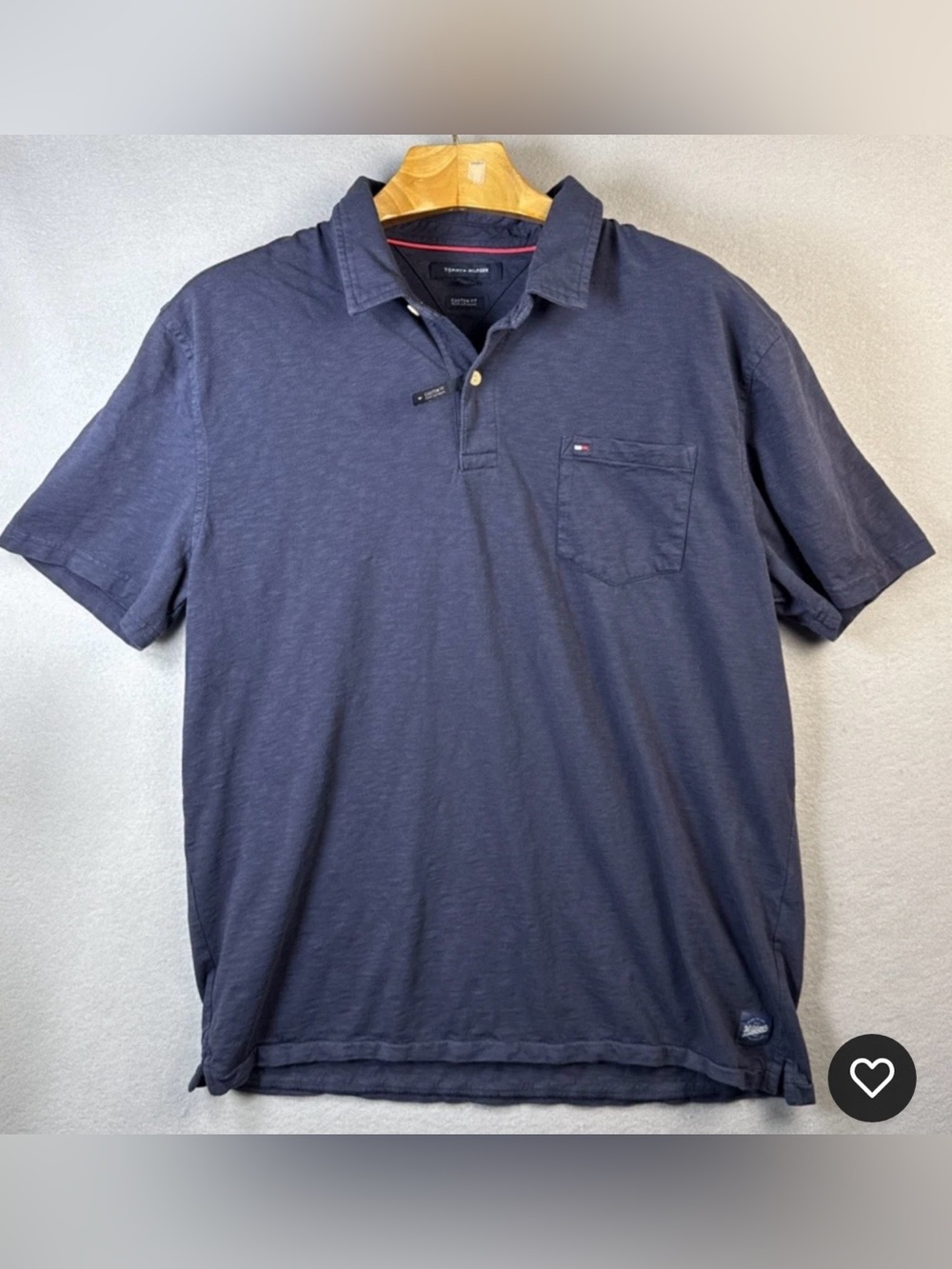 Tommy Hilfiger Men’s Navy Polo Shirt with Chest Pocket NWT